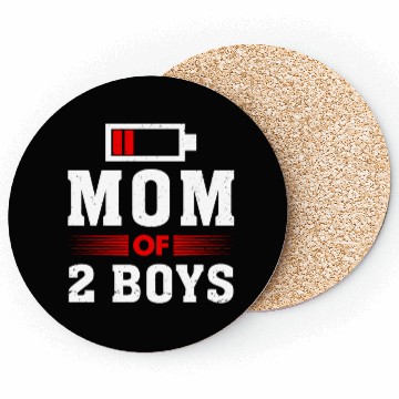 Discover Mom of 2 Boys Mom and Son Matching Mom Coasters
