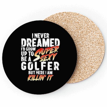 Discover Super Sexy Golfer Golf Player Gift Golf Coasters