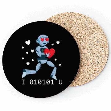Discover I Love You Binary 01010 Robot Valentine Roboticsro Coasters