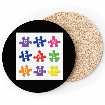 Discover Genealogy Jigsaw Puzzle Pieces Coasters