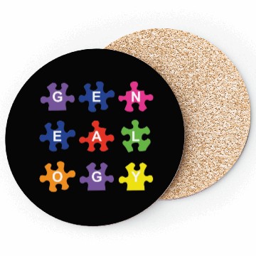 Discover Genealogy Jigsaw Puzzle Pieces Coasters