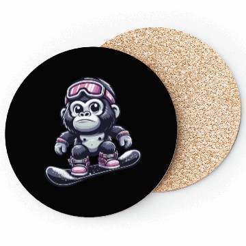 Discover Monkey Gorilla Chimpanzee Ski Vacation Skier Coasters