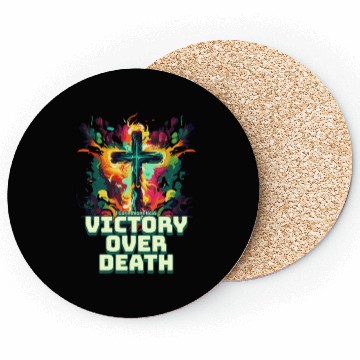 Discover VICTORY OVER DEATH Easter Design Coasters