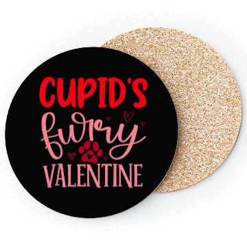 Discover Cupid s furry valentine Coasters
