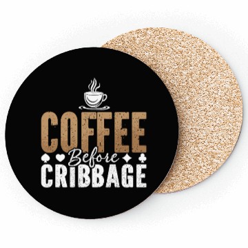 Discover Cribbage Player Coffee Board Game Coffee Lover Coasters