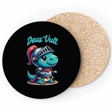 Discover Deus Vult Historical Knight Dragon Coasters