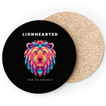 Discover Black Purple Illustrative Lion Coasters