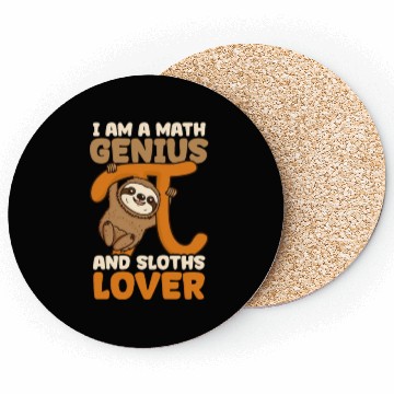 Discover Pi Day Math Genius And Maths Lover Sloth Coasters