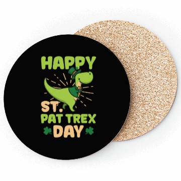 Discover Funny St Patricks Day Happy St. Pat T-Rex Day Coasters