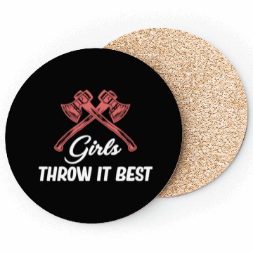Discover Girls Throw It Best Axe Throwing Chainsaw Coasters