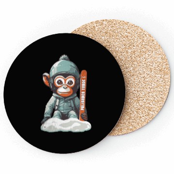 Discover Cute Monkey Palisades Tahoe Ski Coasters