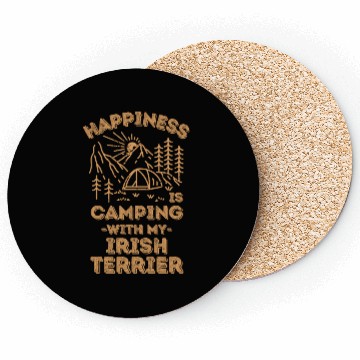 Discover Camping with irish-terrier Coasters