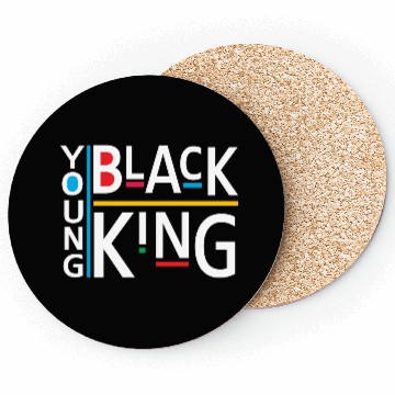 Discover Young Black King African American Coasters