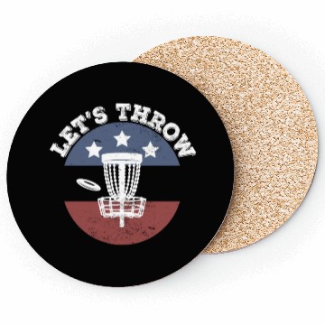 Discover Disc Golf Player American Disc Golfer Coasters