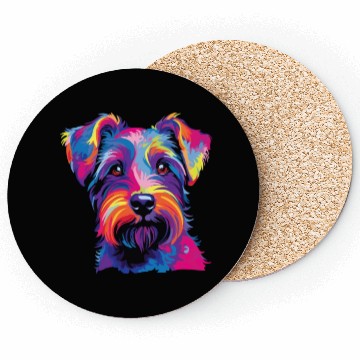 Discover Watercolor Colorful Tschechischer Terrier Coasters