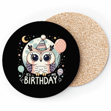 Discover Its My Birthday Sweet Birthday Owl Coasters