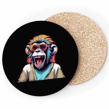 Discover Retro Laughing Monkey Coasters
