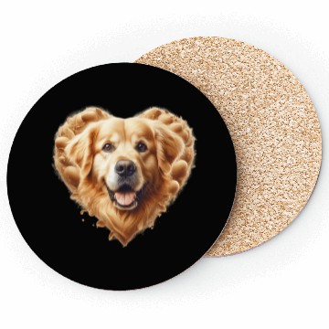 Discover Golden Heart for Golden Retriever Coasters