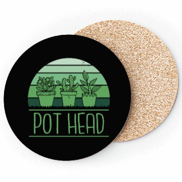Discover Green Thumb, Potted Plant Paradise Coasters