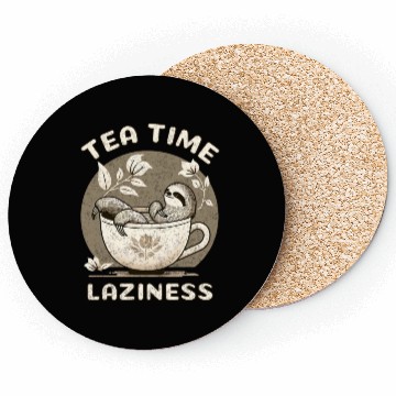 Discover Tea Time Laziness Coasters