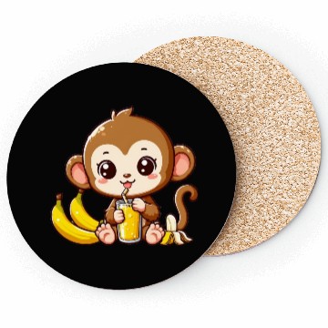 Discover Monkey Business: Banana Juice Break Coasters
