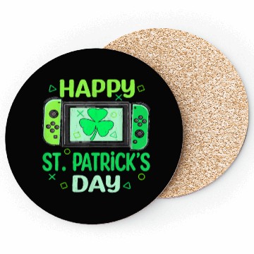 Discover Video Gamer Shamrock Happy St Patricks Day Coasters