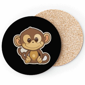 Discover Monkey cartoon animal Coasters