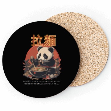 Discover Panda eating Ramen Coasters