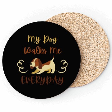 Discover Brown Typography Quotes Dog Lover Coasters