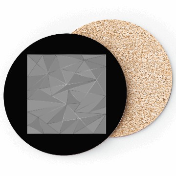 Discover Grey silver low poly abstract background Coasters