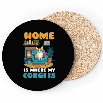 Discover Corgi Mom Dad Home Where Corgi Is Coasters