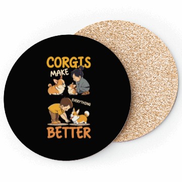 Discover Corgi Mom Dad Corgis Make Everything Better Coasters