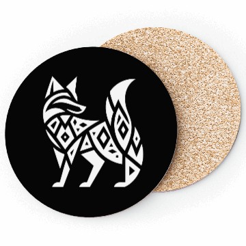 Discover Elegant Fox In T Tattoo Style Coasters