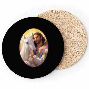 Discover Jesus Snuggling Unicorn Coasters, Christian