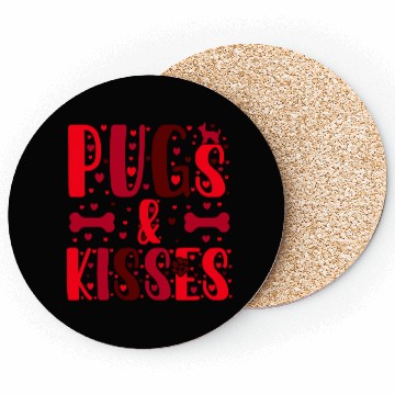 Discover Pugs & kisses Coasters