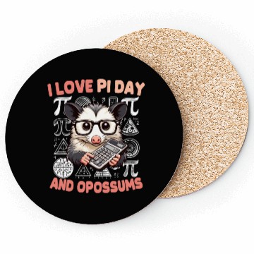 Discover Pi Day Opossum Coasters