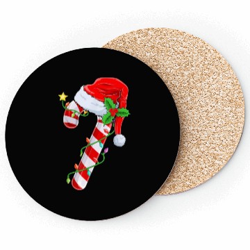 Discover Candy Cane Crew Santa Christmas Coasters