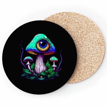 Discover Mushroom With One Eye Coasters