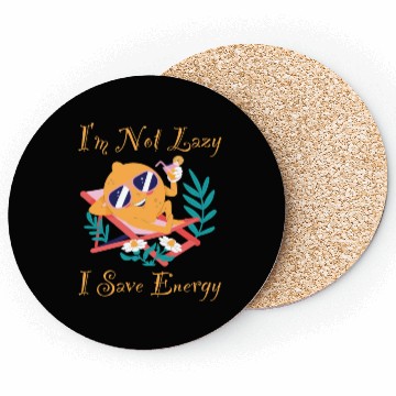 Discover I M Not Lazy I Save Energy Lemon Faul Funny Coasters