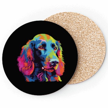 Discover Watercolor Colorful Irish Water Water Spaniel Coasters