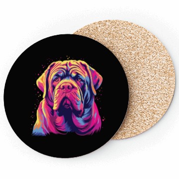 Discover Watercolor Colorful Neapolitan Mastiff Coasters
