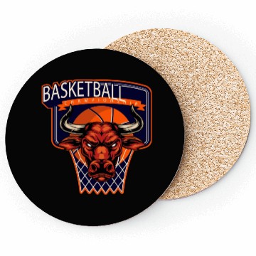 Discover Fierce Bull Basketball Championship Coasters