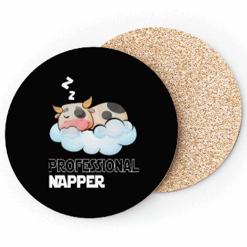 Discover Professional Napper Cow Sleeping Late Riser Coasters