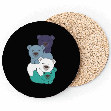 Discover Oriented Aroace Flag Pride Lgbtq Cute Bear Coasters