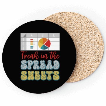 Discover Freak In The Spreadsheets Funny Accountant Coasters