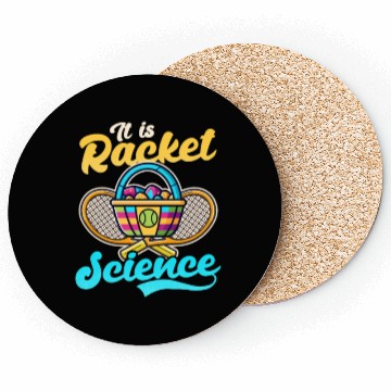 Discover Tennis Easter Racket Science Coasters