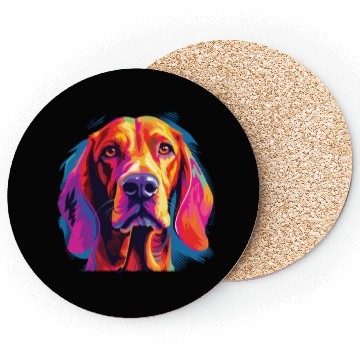 Discover Watercolor Colorful Redbone Coonhound Coasters