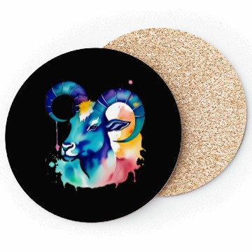 Discover Color splash zodiac: Capricorn Coasters