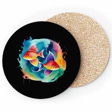 Discover Color splash zodiac: Pisces Coasters