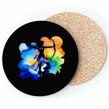 Discover Color splash zodiac: Sagittarius Coasters